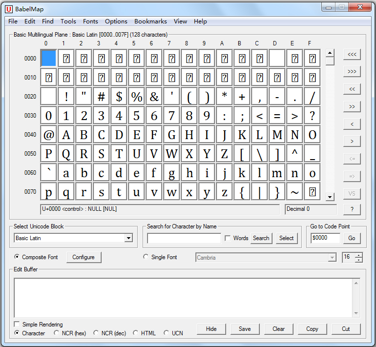 BabelMap(字符映射表) V10.0.0.5 英文绿色版