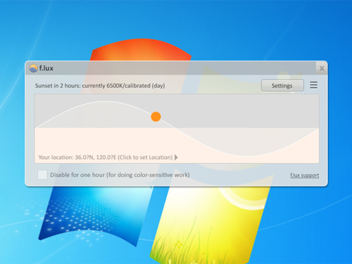 f.lux(自动护眼软件) V4.108 英文安装版