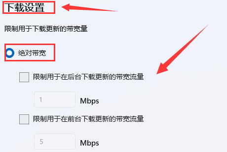 Win11如何设置绝对带宽？Win11设置绝对带宽的方法